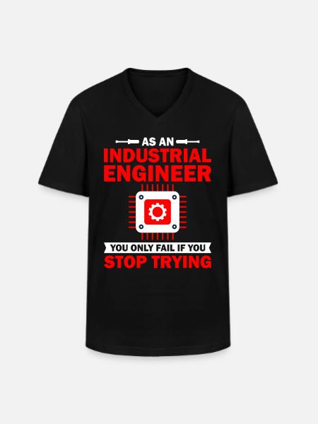 As An Industrial Engineer - Men's V-Neck T-Shirt - black