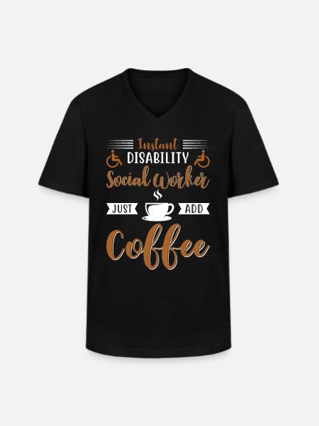 Instant Disability Social Worker - Männer-T-Shirt mit V-Ausschnitt - Schwarz