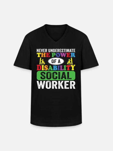 Disability Social Worker - Men's V-Neck T-Shirt - black