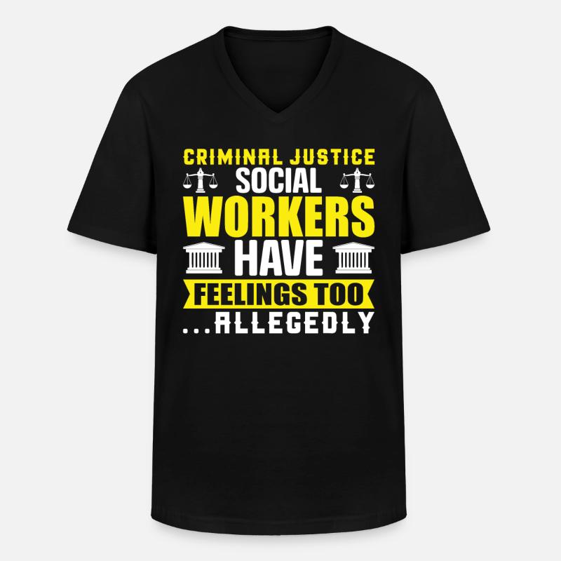 Criminal Justice Social Workers - Männer-T-Shirt mit V-Ausschnitt - Schwarz