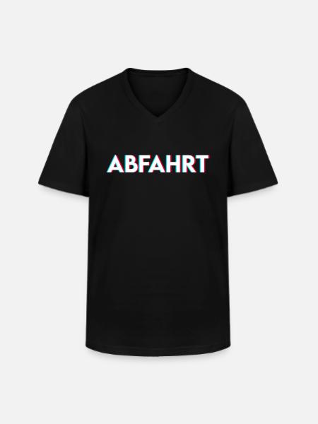 Techno feiern Party - Männer-T-Shirt mit V-Ausschnitt - Schwarz