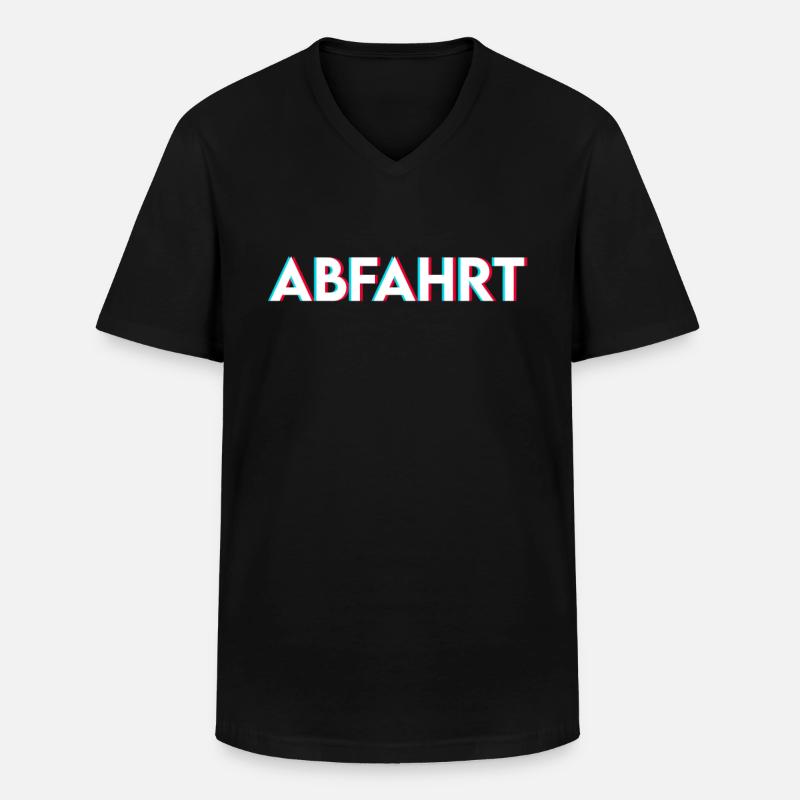 Techno feiern Party - Männer-T-Shirt mit V-Ausschnitt - Schwarz