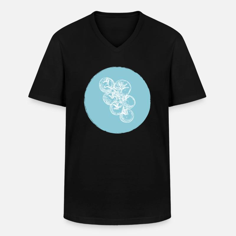 Cocktailtomaten - Männer-T-Shirt mit V-Ausschnitt - Schwarz
