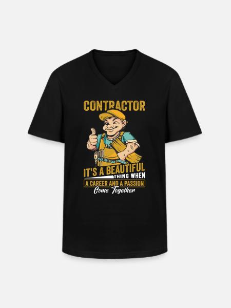 Entrepreneur général Construction Bricoleur Constructeur - T-shirt col V Homme - noir