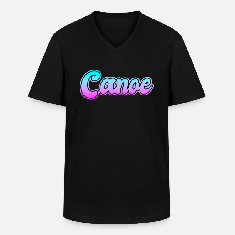 Kanu canoe - Männer-T-Shirt mit V-Ausschnitt - Schwarz