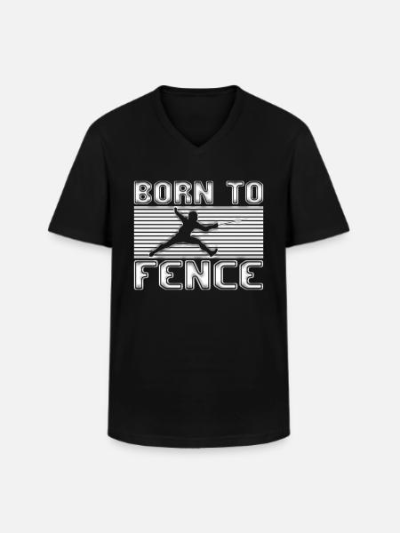 Fencing - Men's V-Neck T-Shirt - black