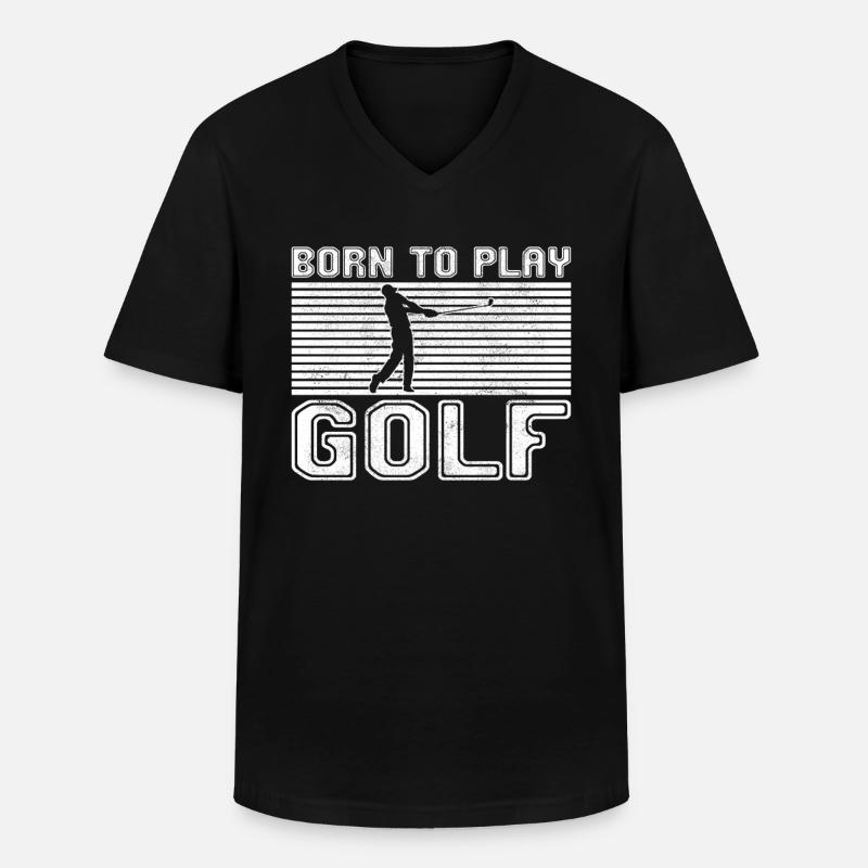 Golf - Männer-T-Shirt mit V-Ausschnitt - Schwarz