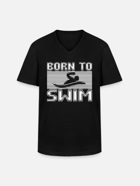 Swim - Men's V-Neck T-Shirt - black