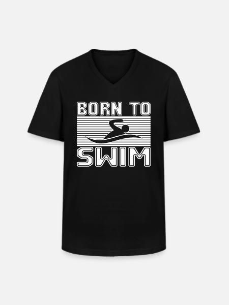 Swim - Men's V-Neck T-Shirt - black