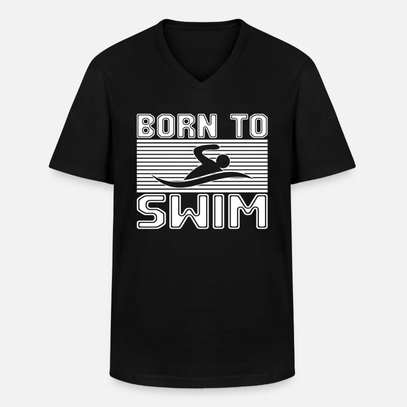 Swim - Men's V-Neck T-Shirt - black
