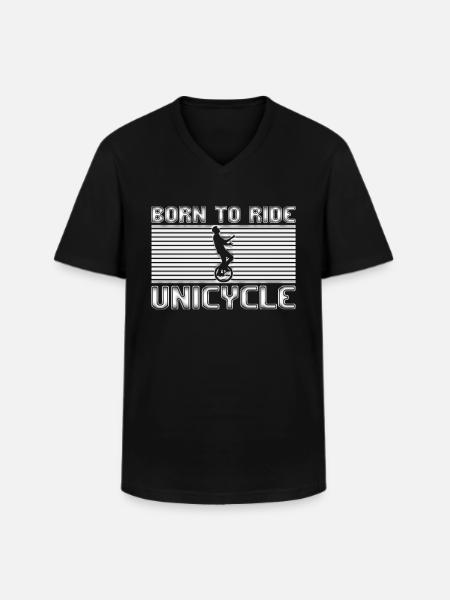Unicycling - Men's V-Neck T-Shirt - black