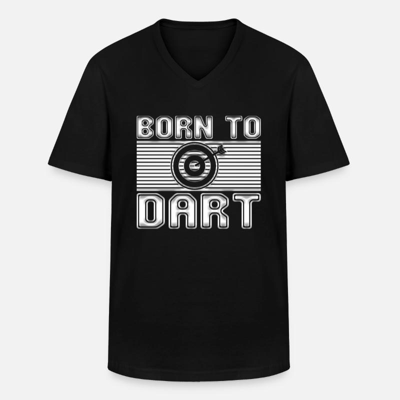 Dart - Männer-T-Shirt mit V-Ausschnitt - Schwarz