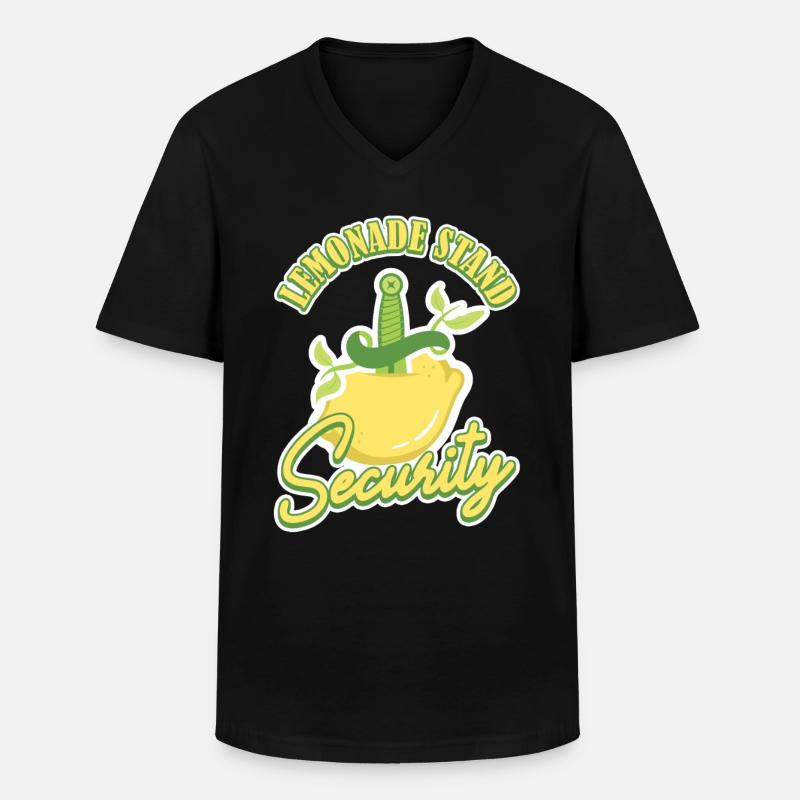 Lemonade Stand Security Limonadenstand - Männer-T-Shirt mit V-Ausschnitt - Schwarz