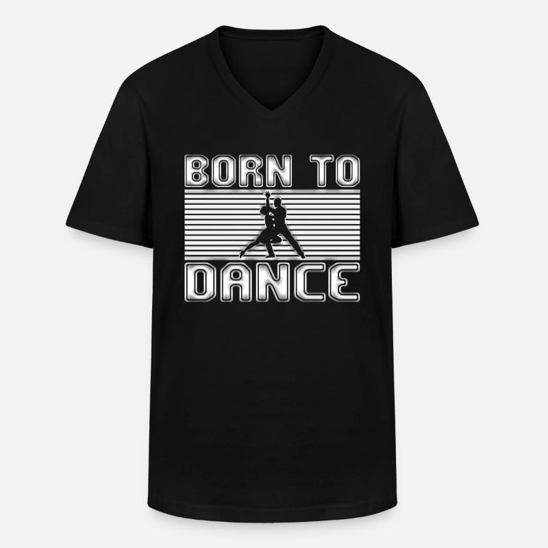 Tanzen - Männer-T-Shirt mit V-Ausschnitt - Schwarz