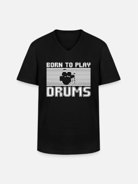 Percussion - Men's V-Neck T-Shirt - black