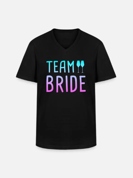 team bride - Men's V-Neck T-Shirt - black