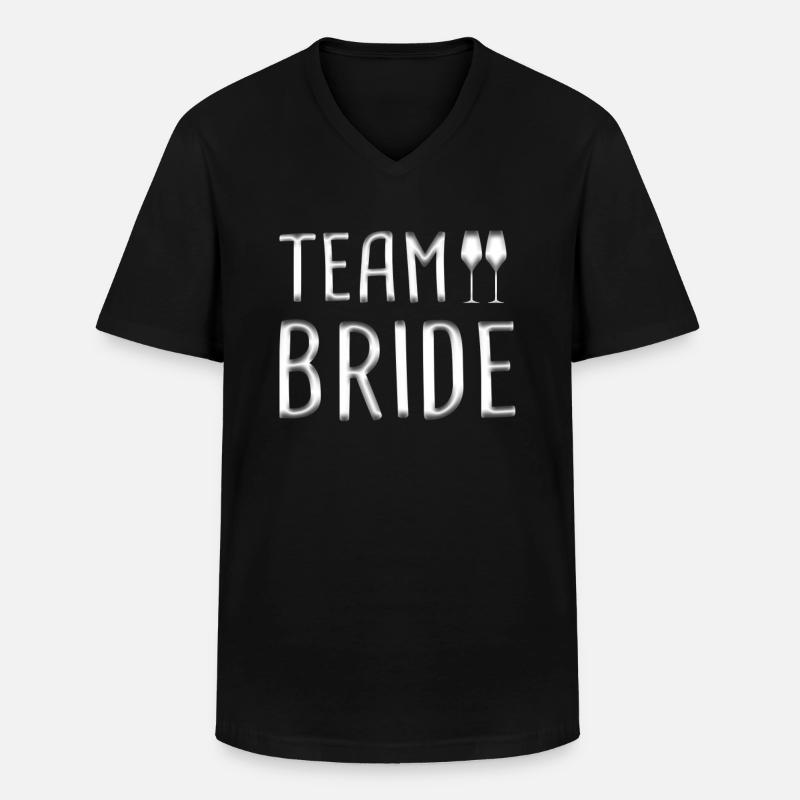 team bride - Männer-T-Shirt mit V-Ausschnitt - Schwarz