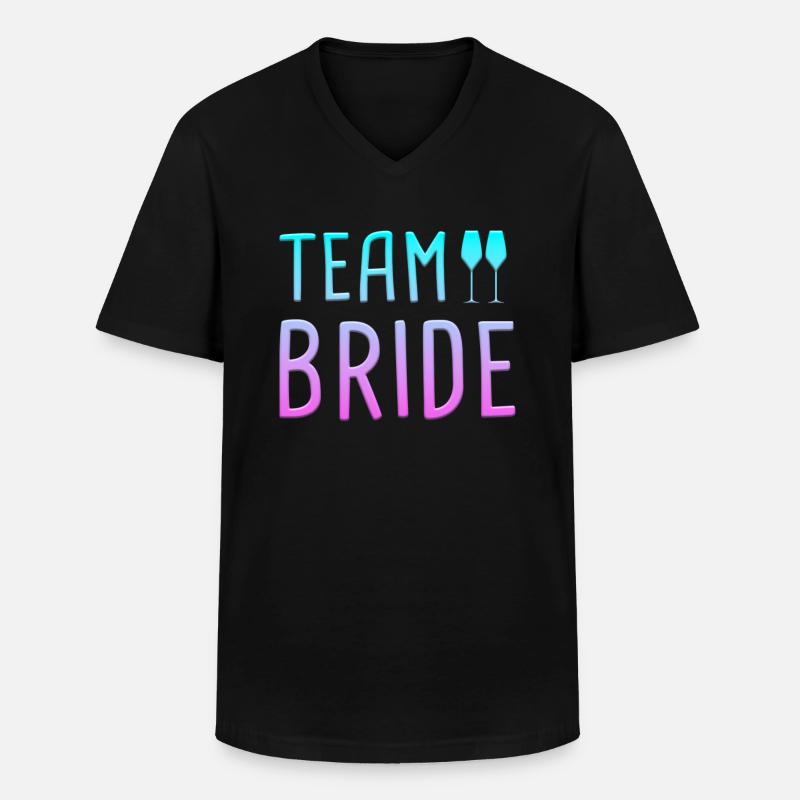 team bride - Männer-T-Shirt mit V-Ausschnitt - Schwarz