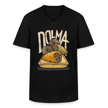 Dolma Food Drôle de Dolma pour les amateurs de Dolma - T-shirt col V Homme - noir - Devant - AI Model Male 178 dark (178cm)