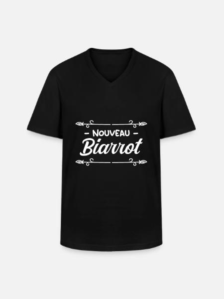Nouveau Biarrot. - T-shirt col V Homme - noir
