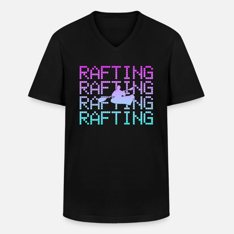 rudern rafting - Männer-T-Shirt mit V-Ausschnitt - Schwarz