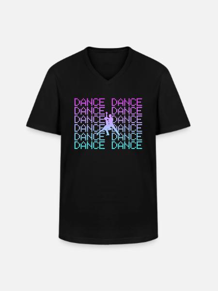 danser - T-shirt col V Homme - noir