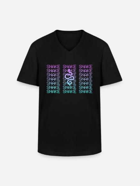 Snake - Men's V-Neck T-Shirt - black