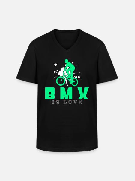 BMX - Men's V-Neck T-Shirt - black