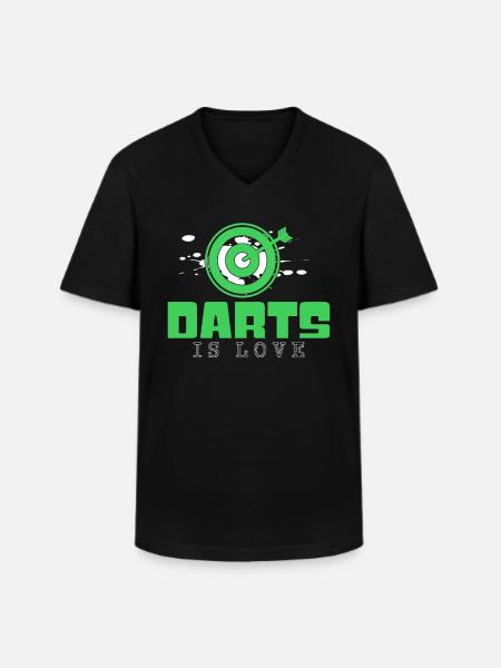 Darts Spruch - Männer-T-Shirt mit V-Ausschnitt - Schwarz