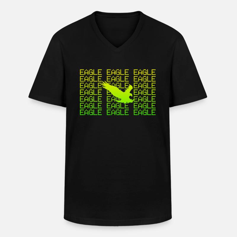 Adler - Männer-T-Shirt mit V-Ausschnitt - Schwarz