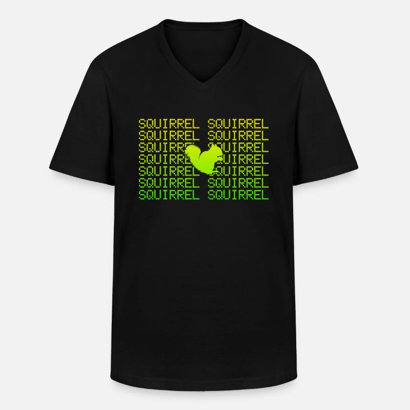Eichhörnchen - Männer-T-Shirt mit V-Ausschnitt - Schwarz