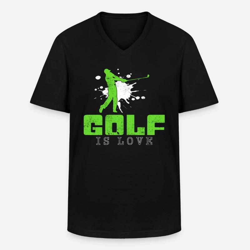 Golf Spruch - Männer-T-Shirt mit V-Ausschnitt - Schwarz