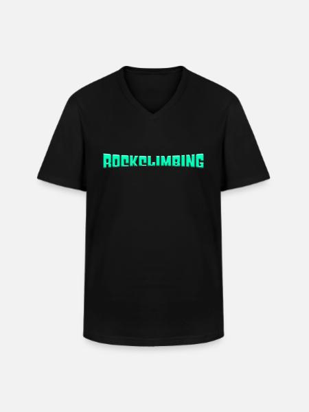 Alpinisme - T-shirt col V Homme - noir