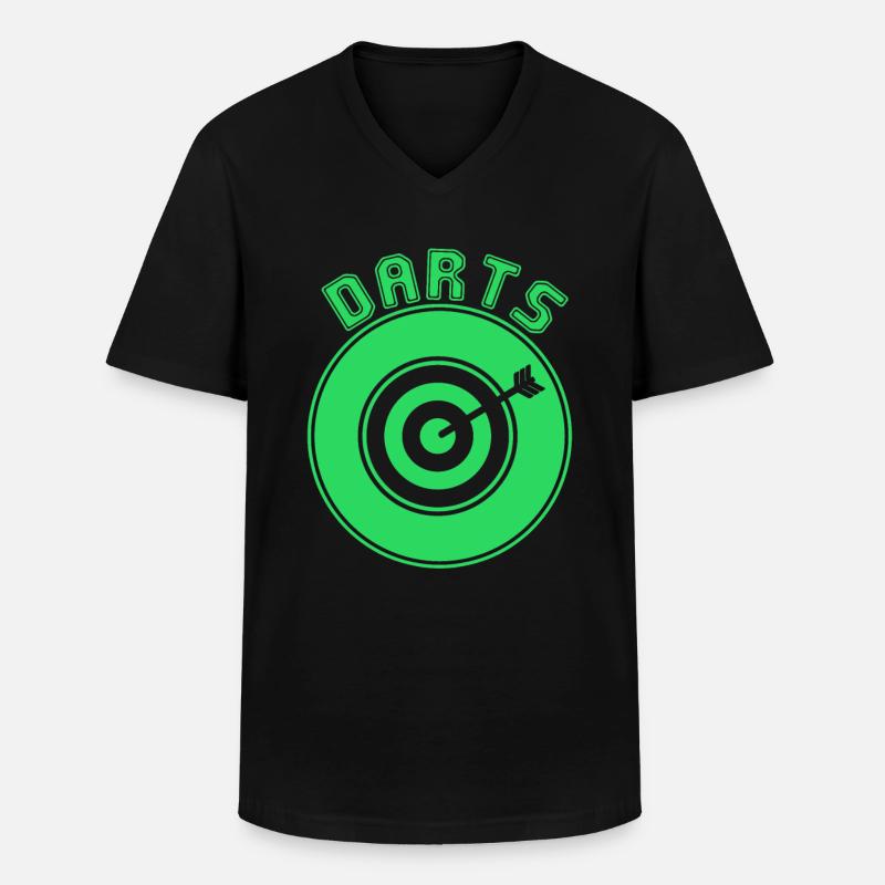 darts - Männer-T-Shirt mit V-Ausschnitt - Schwarz