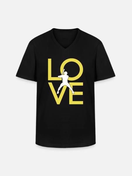 Baseball - Men's V-Neck T-Shirt - black