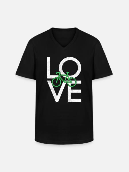 Bicycle - Men's V-Neck T-Shirt - black