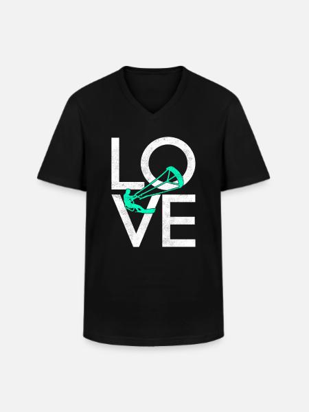 Kite surfing - Men's V-Neck T-Shirt - black