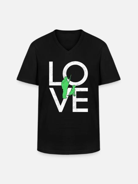 Hunt - Men's V-Neck T-Shirt - black