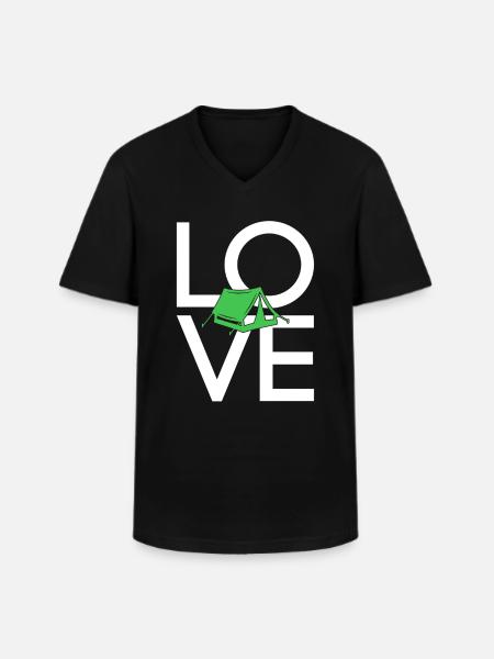 Camping - Men's V-Neck T-Shirt - black