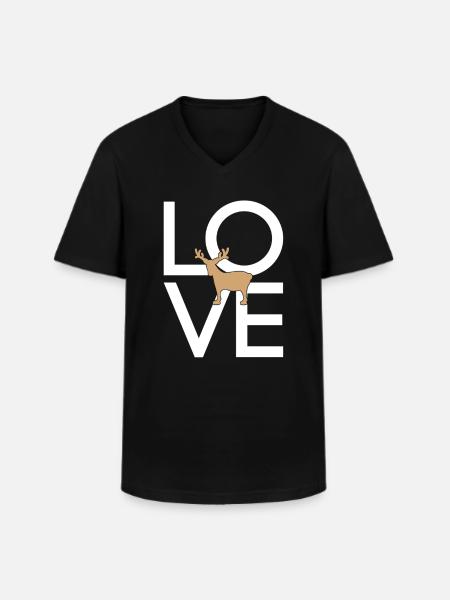 Elk - Men's V-Neck T-Shirt - black