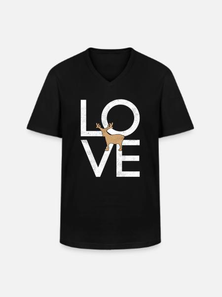 Elk - Men's V-Neck T-Shirt - black