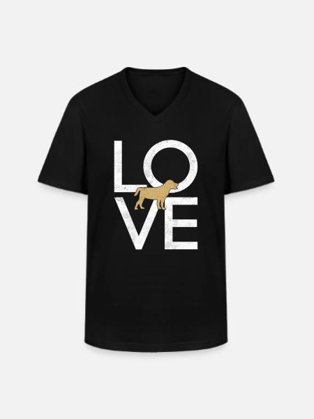 Dog - Men's V-Neck T-Shirt - black