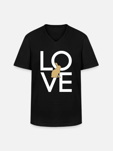 Hare - Men's V-Neck T-Shirt - black