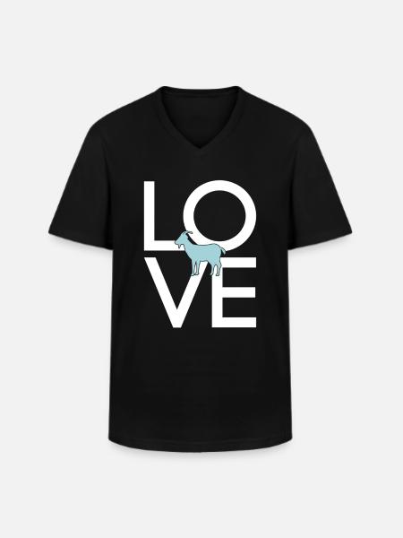 Goat - Men's V-Neck T-Shirt - black