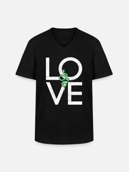 Snake - Men's V-Neck T-Shirt - black
