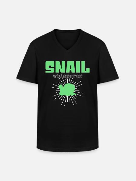 Snail Whisperer - Men's V-Neck T-Shirt - black