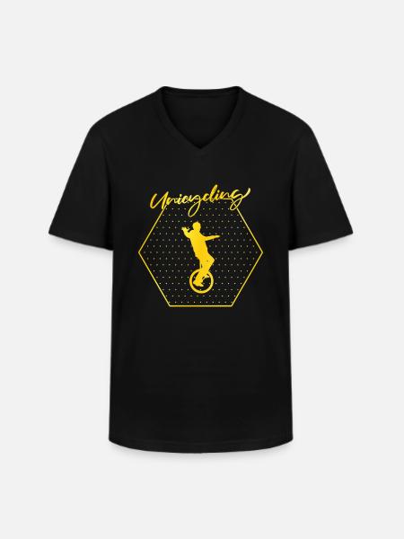 Monocycle - T-shirt col V Homme - noir