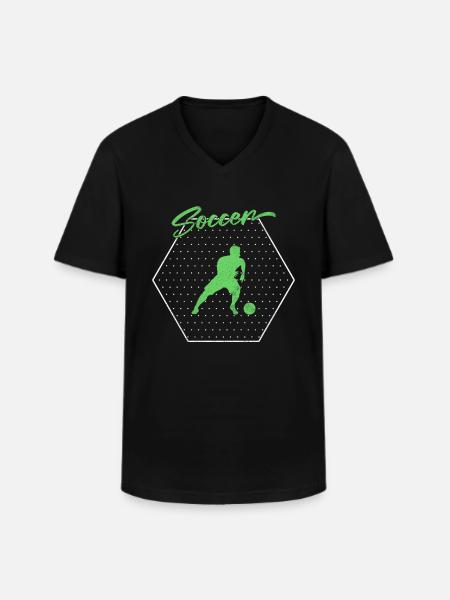 Soccer soccer - Men's V-Neck T-Shirt - black