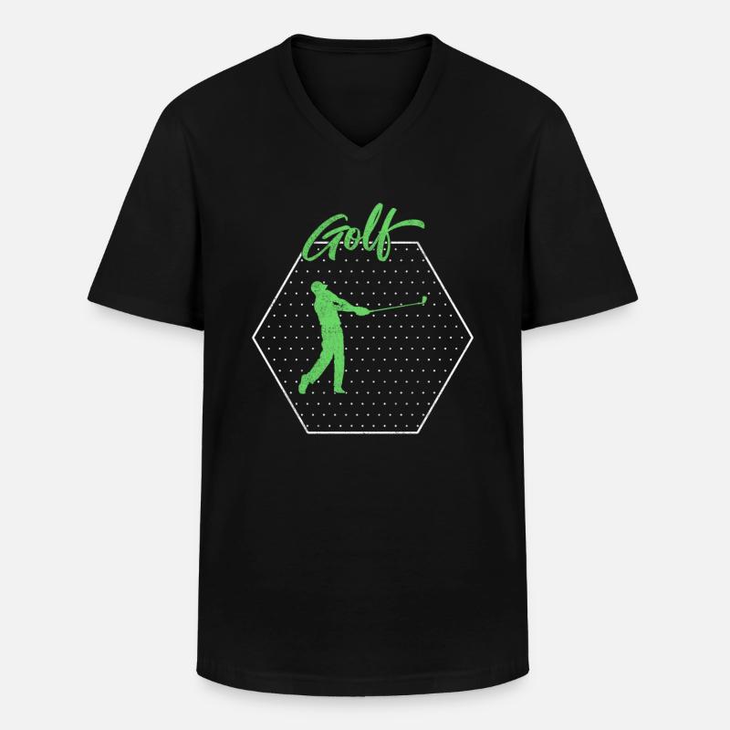 Golf - Männer-T-Shirt mit V-Ausschnitt - Schwarz