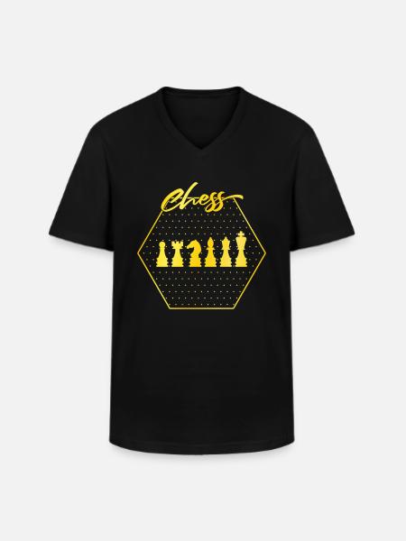 Chess - Men's V-Neck T-Shirt - black